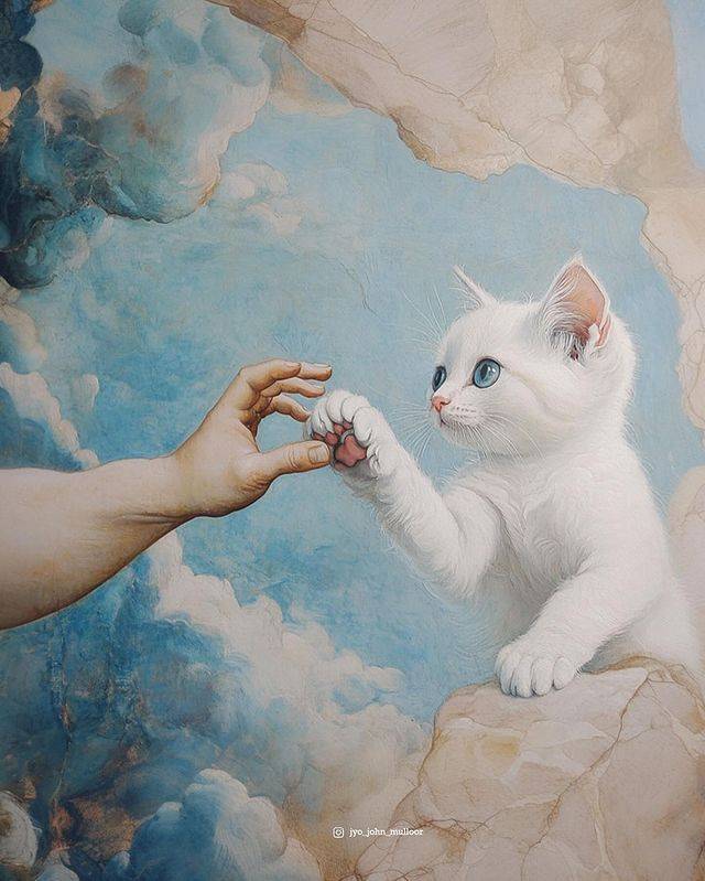 ai가 만든 귀여운 고양이 박물관 작품.jpg | 인스티즈