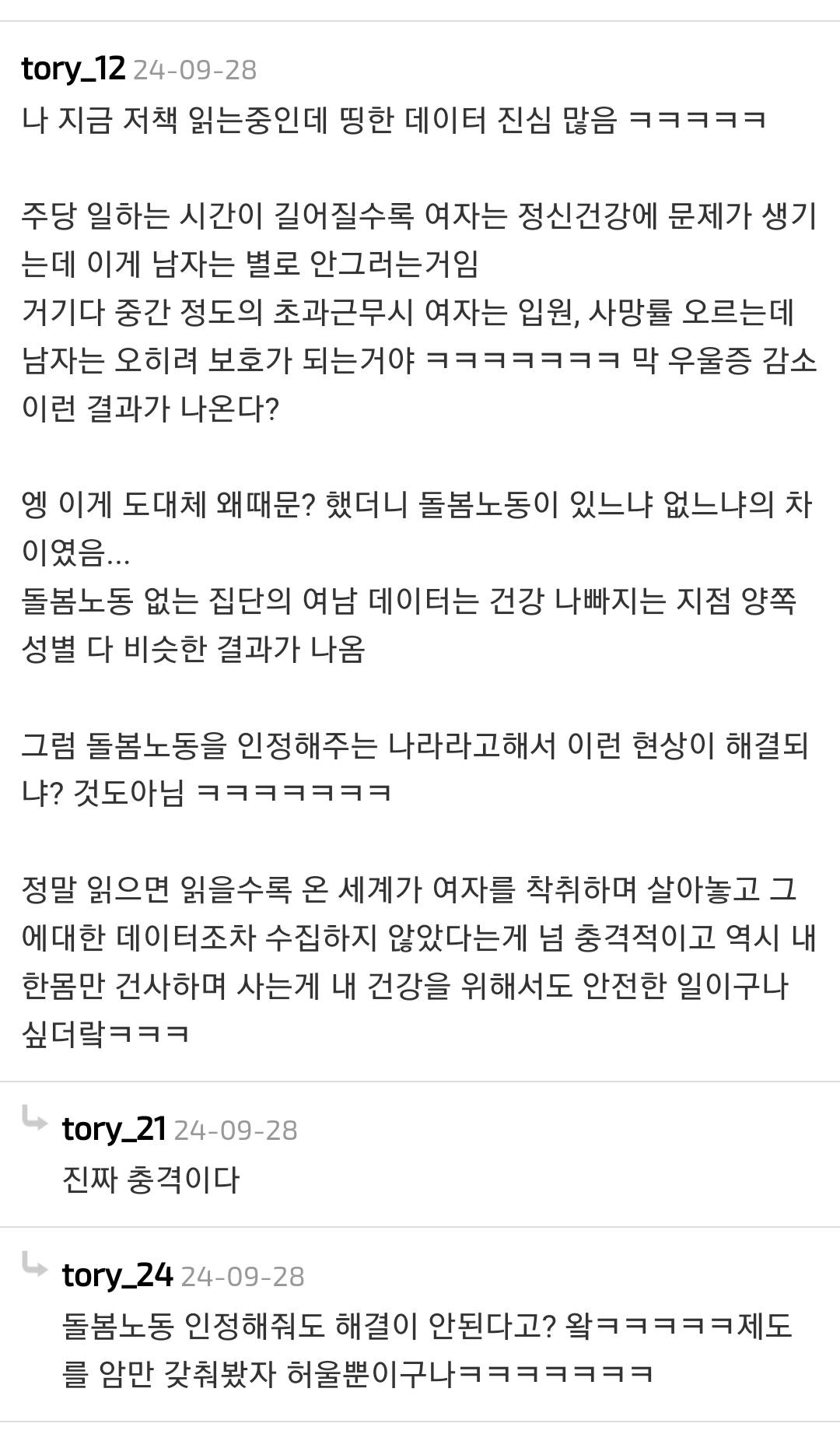 싱글여성이 기혼여성보다 회복률이 더 높음.jpg | 인스티즈