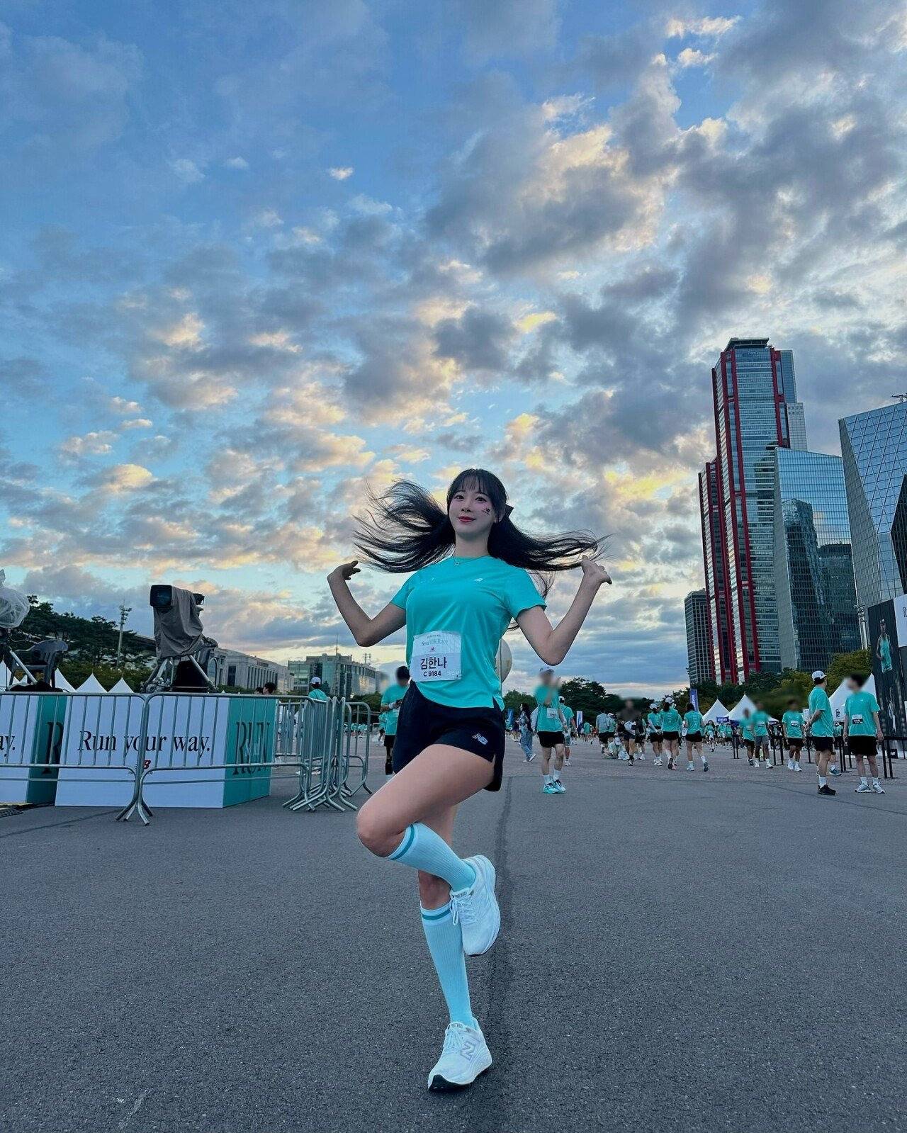 처음으로 10km 마라톤 뛴 김한나 치어리더 인스타 | 인스티즈