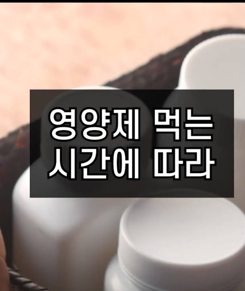 영양제 효과 높이는 복용시간 | 인스티즈
