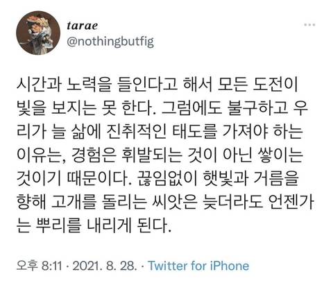 작은 믿음이라도 있어야 한다. 무슨 상황이 와도 나는 결국 잘될 거라는거 | 인스티즈