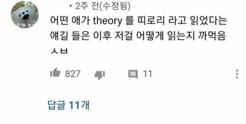 다들 theory 어떻게 읽나요 | 인스티즈