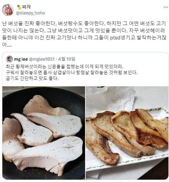 버섯이 고기맛 난다고 할 때 들었던 의문 | 인스티즈