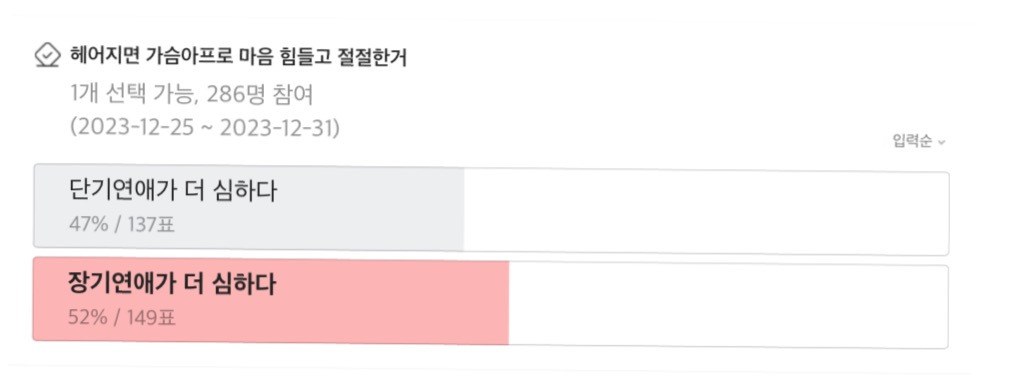 단기 연애 vs 장기 연애 헤어지면 뭐가 더 마음 아픈지 말해보는 달글 | 인스티즈