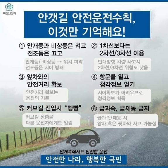 운전자 입장에서 더 무서운 것은? 빗길 운전 vs 눈길 운전 vs 안갯길 운전 | 인스티즈