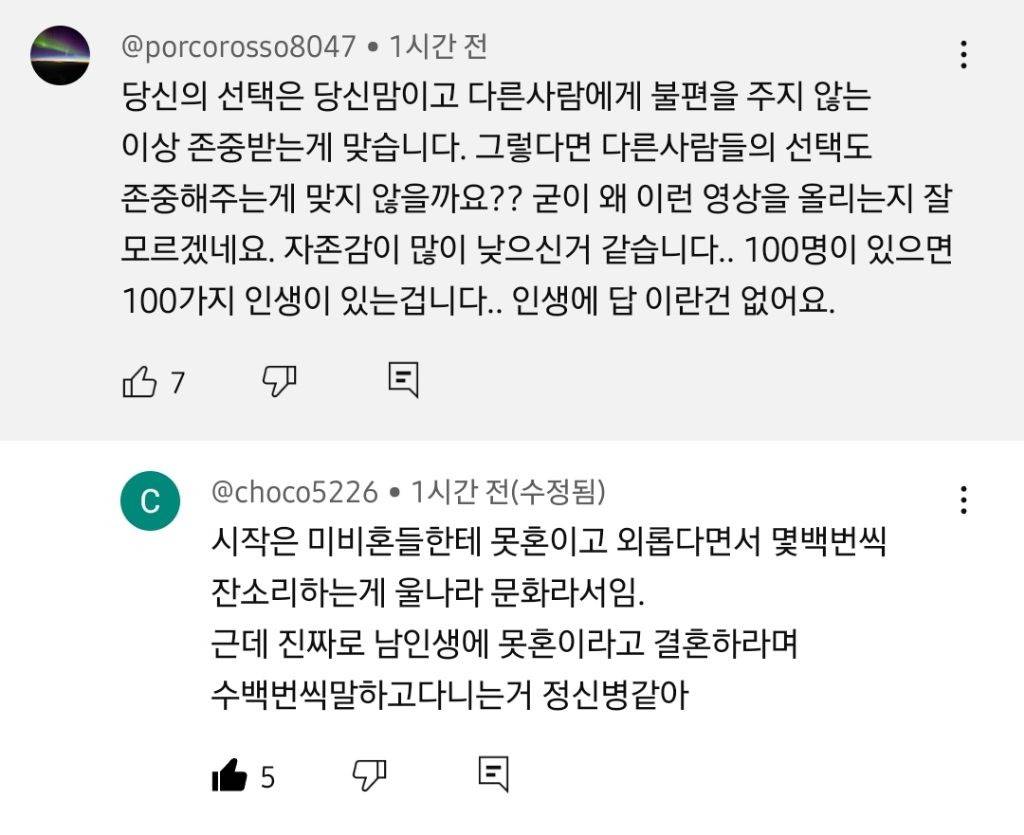 신아로미님의 여자 혼자 보내는 추석 영상에 달린 댓글 | 인스티즈