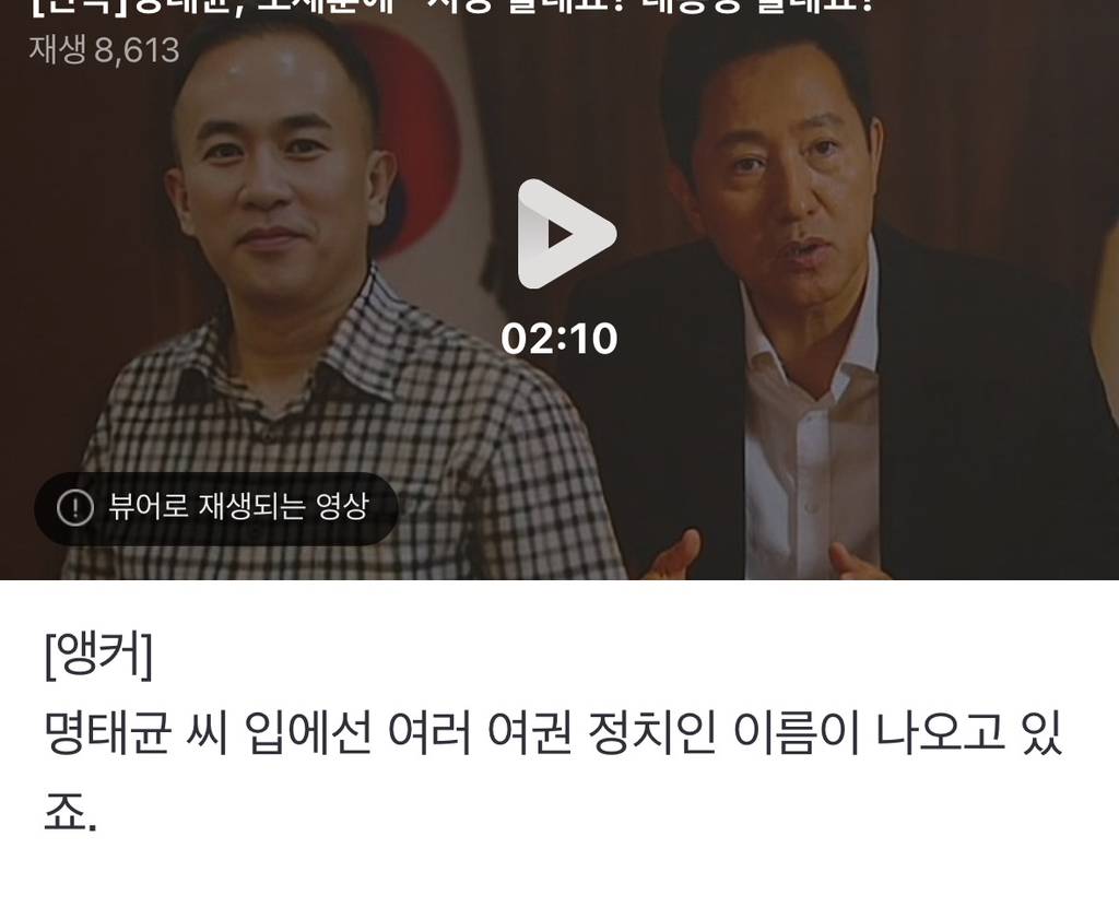 [단독] 명태균, 오세훈에 "시장 할래요? 대통령 할래요?” | 인스티즈