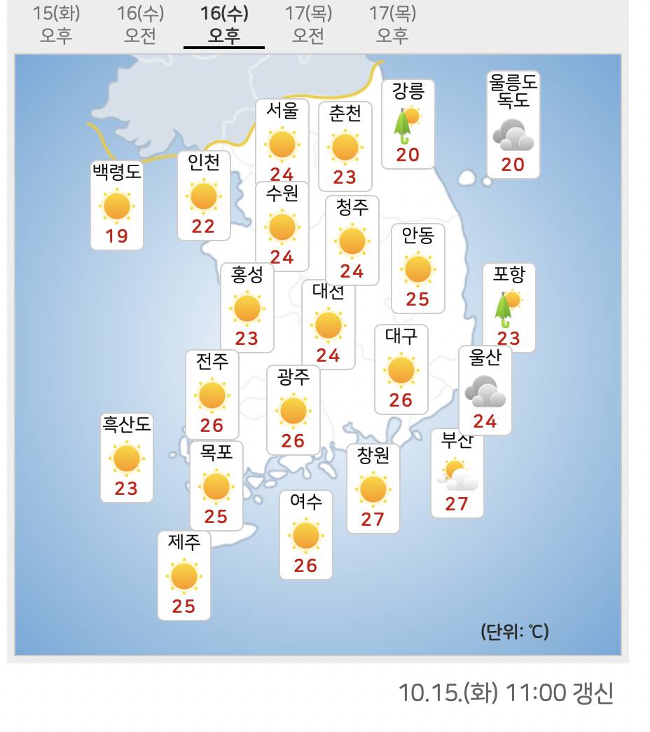 내일 오후 날씨 예보 | 인스티즈