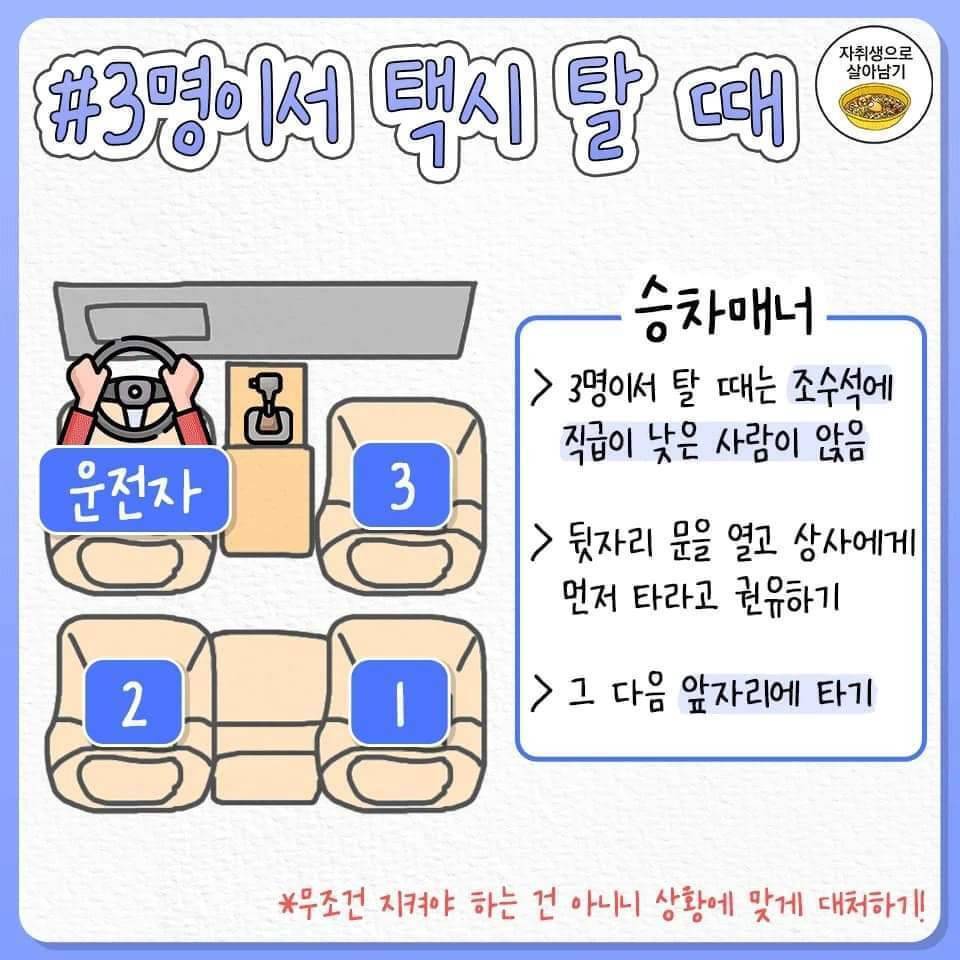 차 탈때 자리매너 | 인스티즈