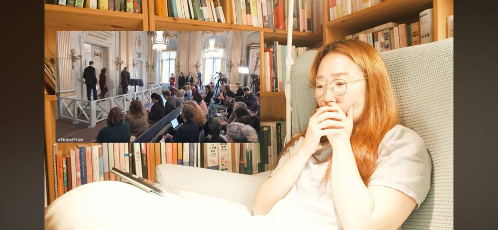 '노벨문학상 발표 순간' 브이로그가 있는 몇 안 되는 책튜버 | 인스티즈