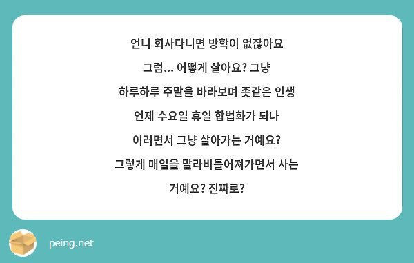 회사다니면 방학이 없잖아요 | 인스티즈