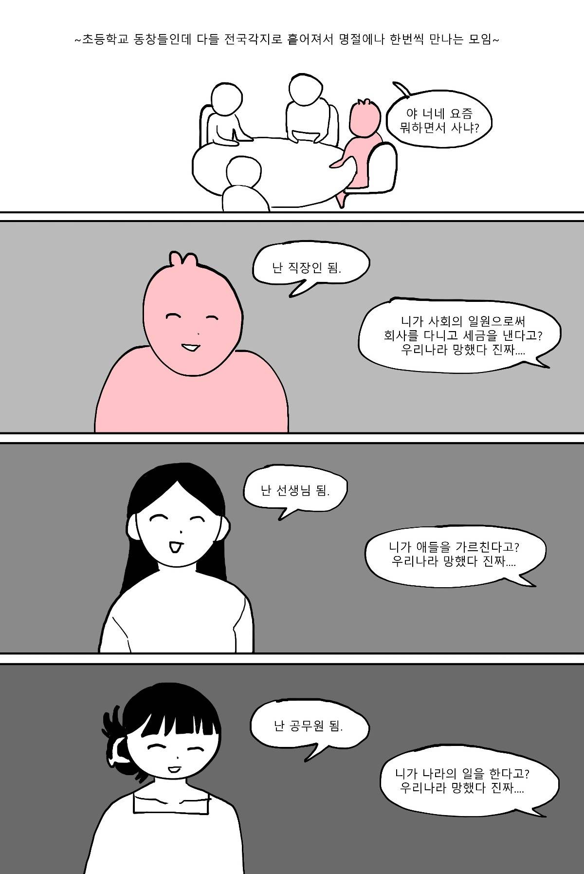 초등학교 동창끼리 서로가 어른이 된 것을 부정하고 있음.x | 인스티즈