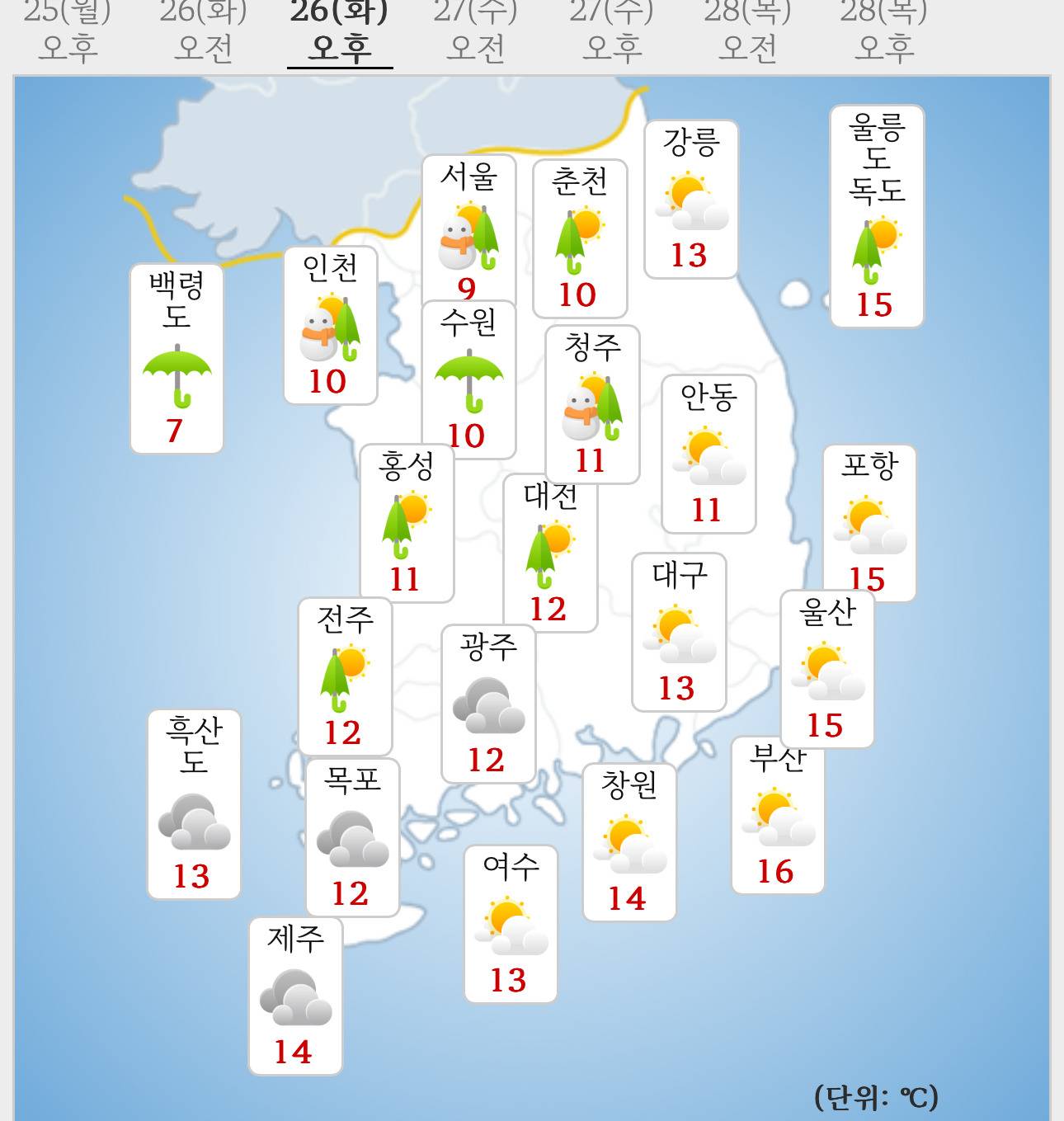 전국 비 소식 있는 내일 날씨 예보 | 인스티즈