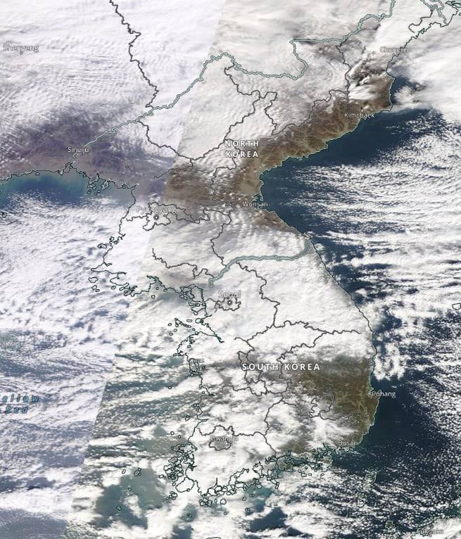 이번에 발생한 전국적 폭설 사태와 관련된 진짜 위성사진 | 인스티즈