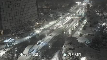 눈 오는 서울 cctv 이곳저곳.gif | 인스티즈