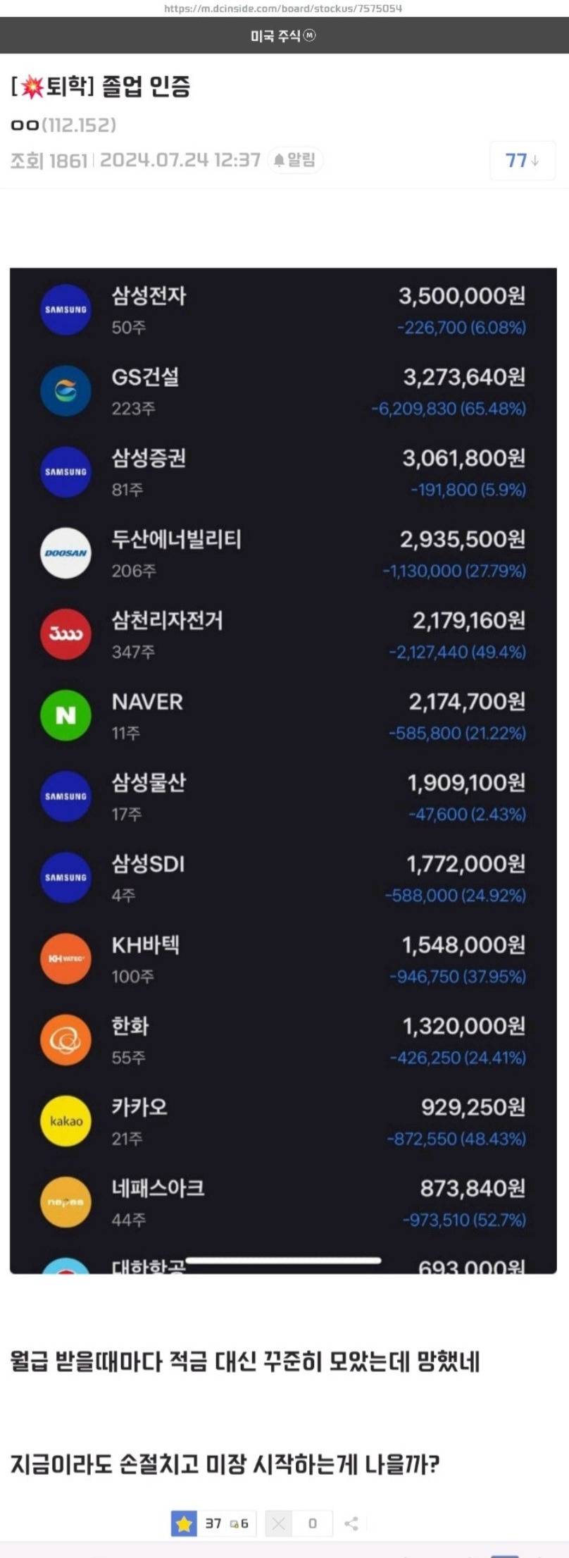 월급 받을 때마다 적금 대신 주식을 산 사람 | 인스티즈