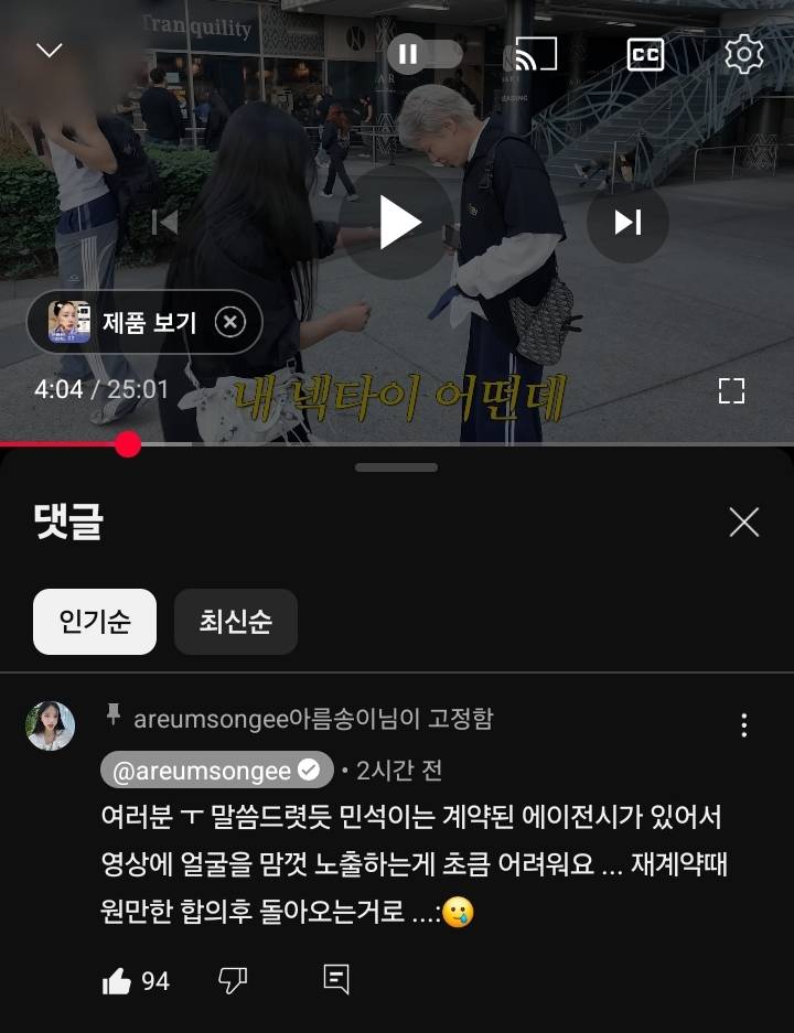 한아름송이 남편은 왜 유튜브서 모자이크함? 범죄자도 아니고? (신혼여행 브이로그임) | 인스티즈