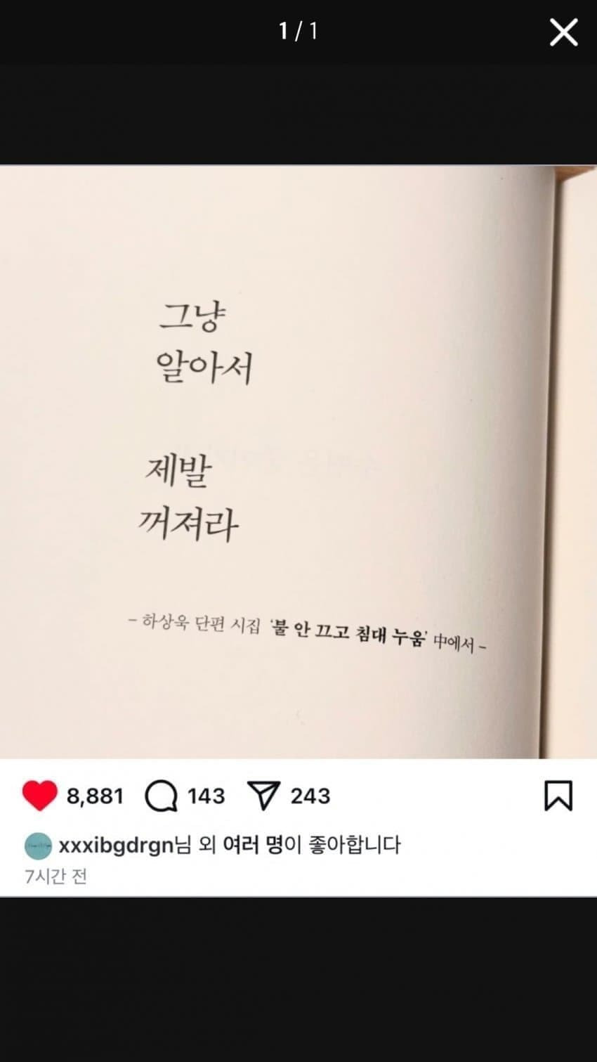 지디가 좋아요 누른 인스타 피드 | 인스티즈