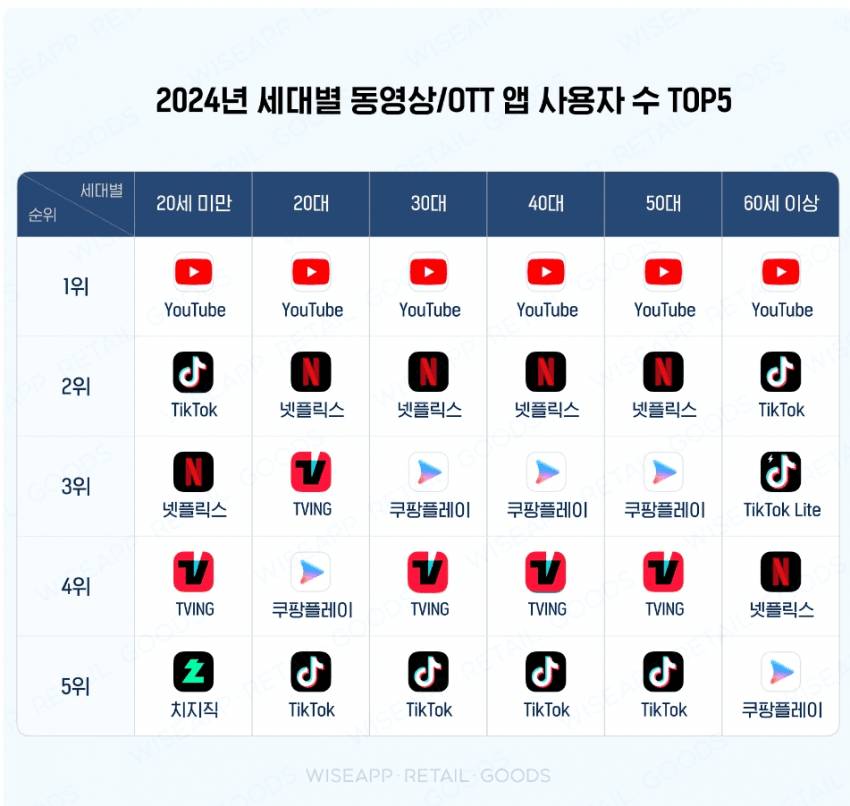 2024년 동영상/OTT 앱 사용자 통계 | 인스티즈