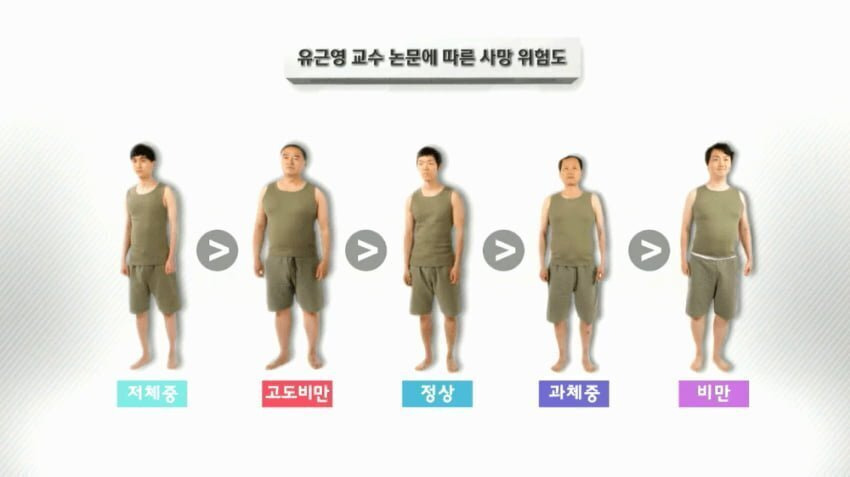 체형별 평균 사망 위험도 | 인스티즈