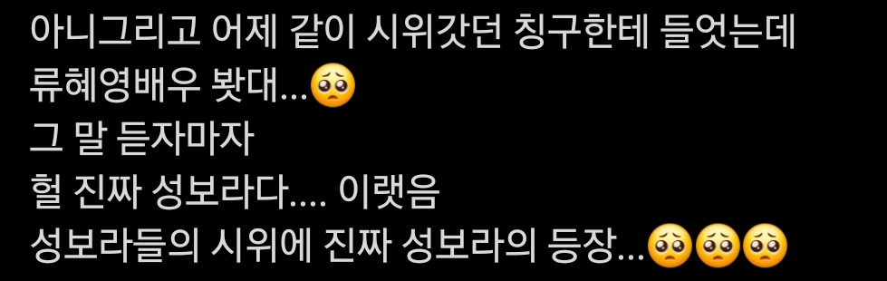 탄핵집회에 나타난 찐 성보라(배우 류혜영) 본 후기.jpg | 인스티즈