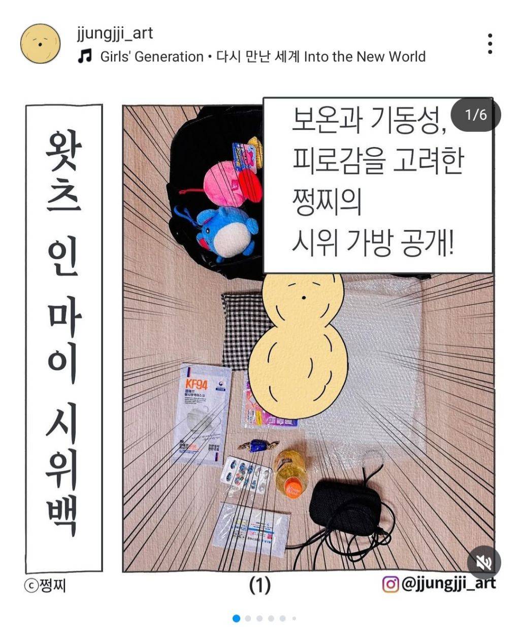 시위용가방 물건들 공개한 인스타 작가 | 인스티즈