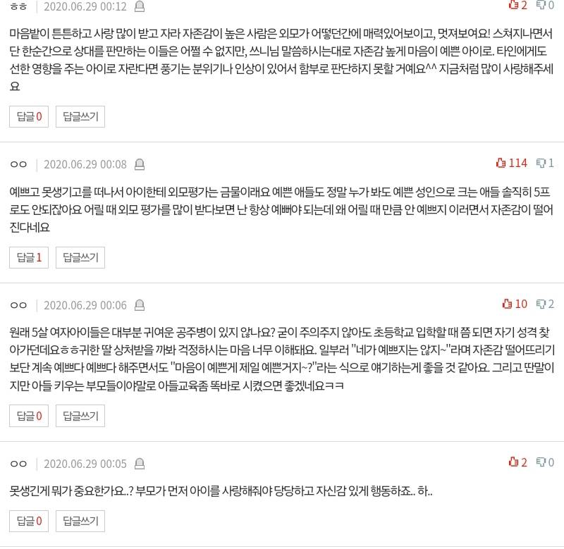 5살 딸이 못생겨서 걱정이에요.pann | 인스티즈