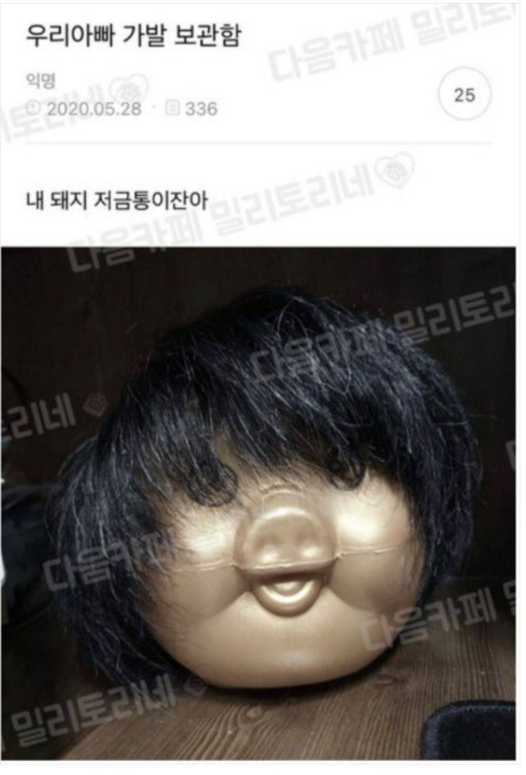 우리아빠 가발 보관함 (살짝 무섭) | 인스티즈