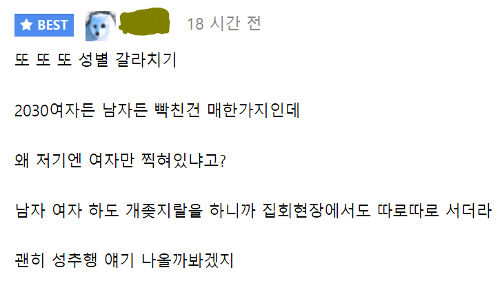 남들이 생각하는 탄핵 집회 사진, 영상에 여자밖에 없는 이유 | 인스티즈