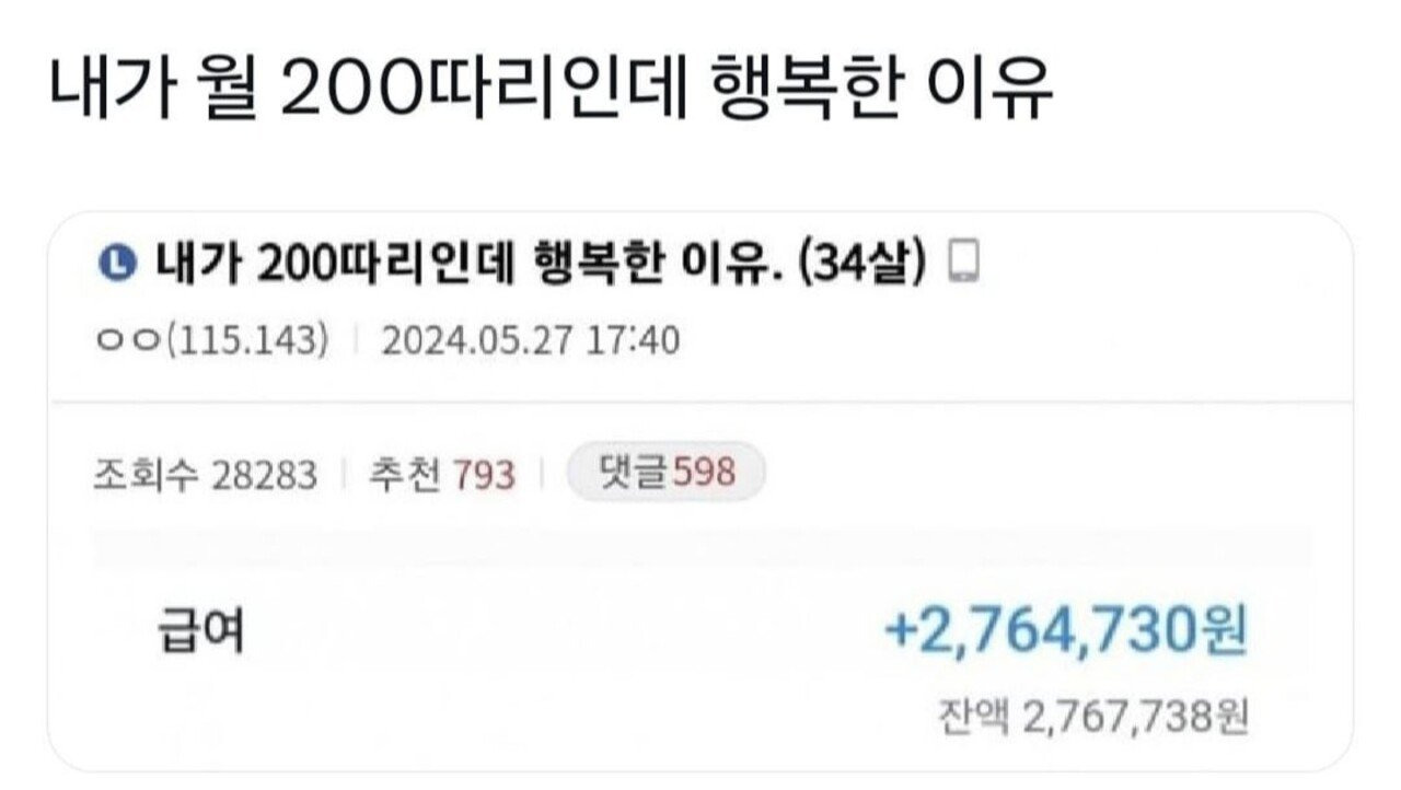 월급 200따리인 어느 디씨인이 행복한 이유 | 인스티즈