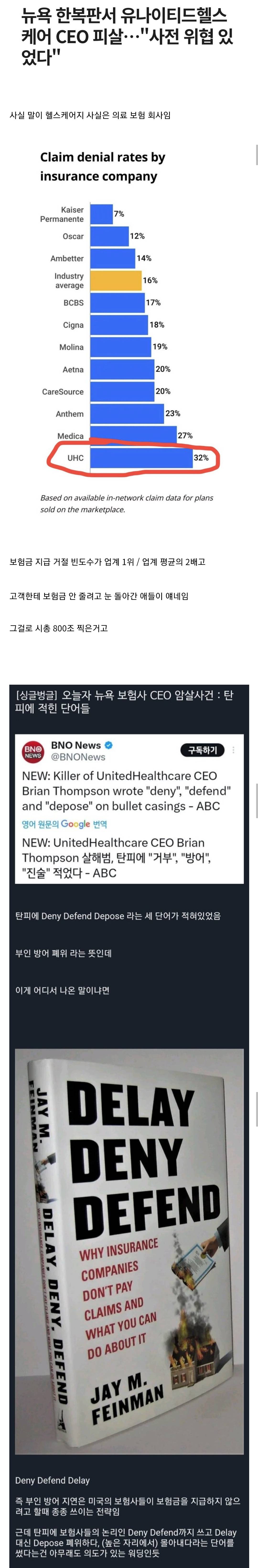 미국 보험회사 CEO 암살사건이 증명하는 것.jpg | 인스티즈