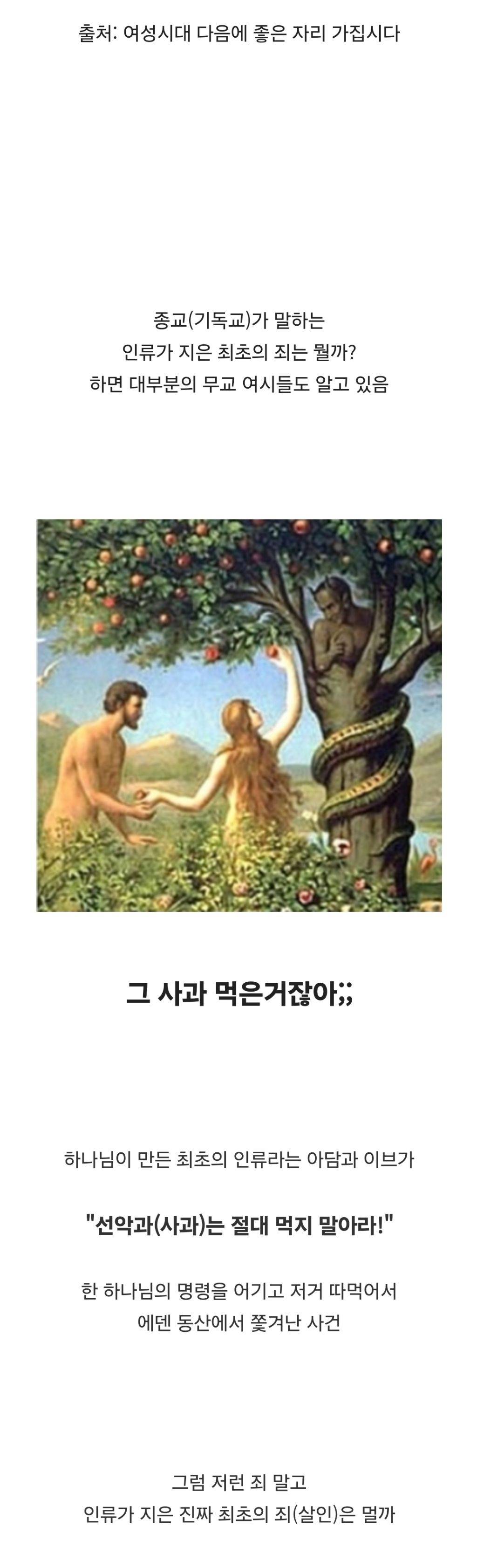 성경에서 말하는 인류 최초의 살인사건 | 인스티즈