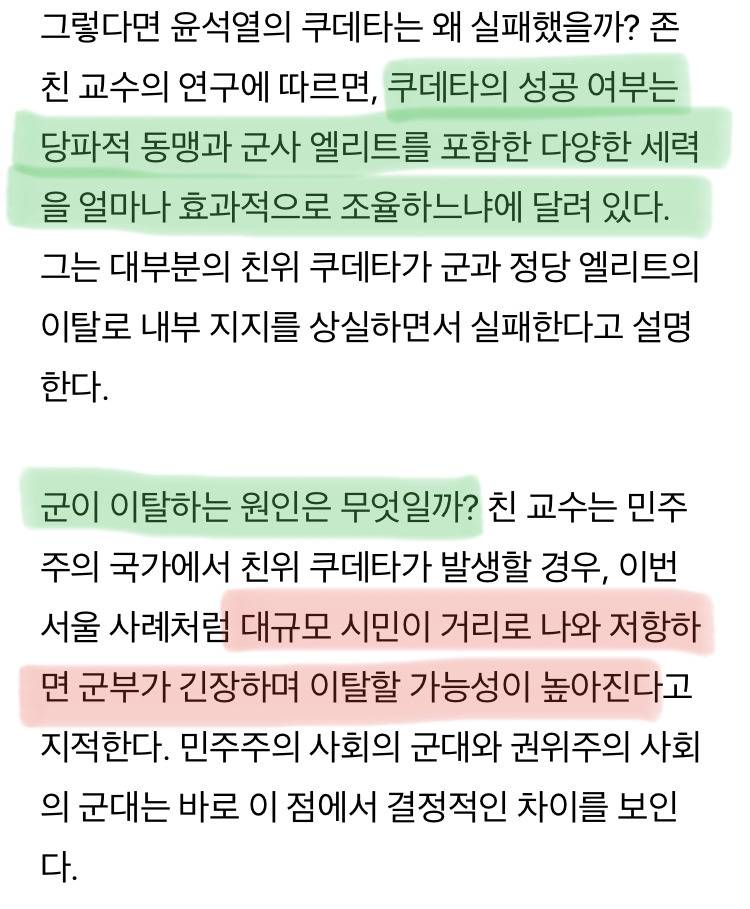 전세계 쿠데타 연구자가 분석한 윤석열 쿠데타 실패원인 | 인스티즈