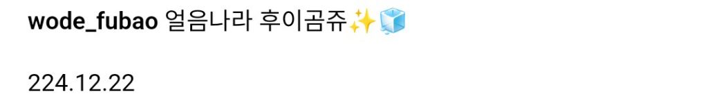 얼음나라 곰주 후이바오 | 인스티즈