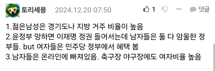 동현이들이 분석한 집회에 여자들이 더 많은 이유 | 인스티즈