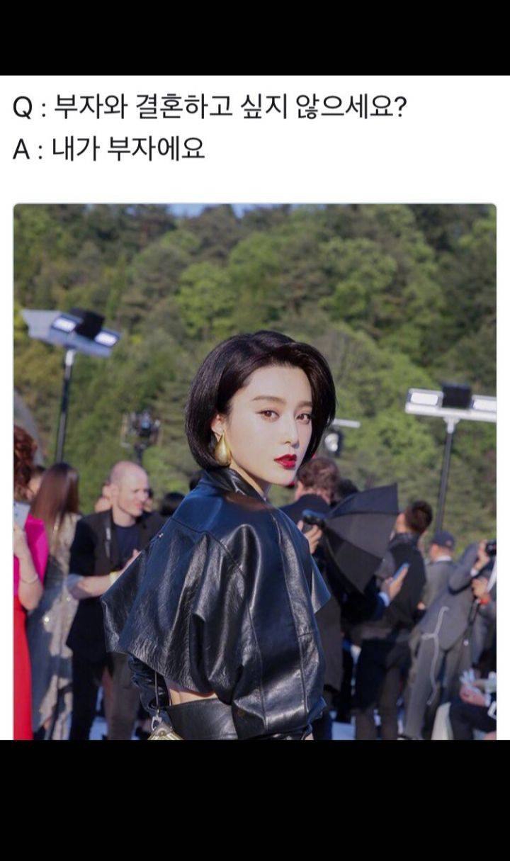 판빙빙한테 부자랑 결혼하고 싶은지 물어본 기자 | 인스티즈