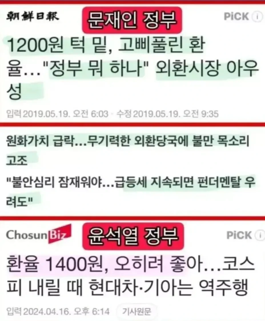 조선일보, 환율 1400원 "오히려 좋아” | 인스티즈