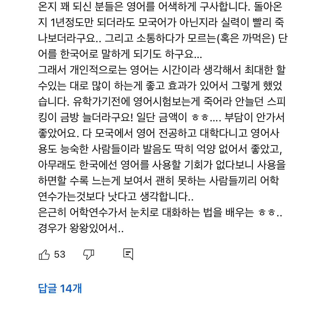 영어회화 단기간에 급격히 늘 수 있는 꿀팁 | 인스티즈