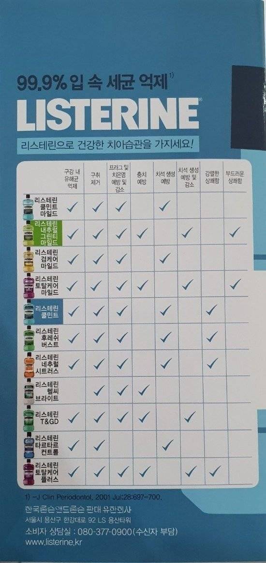 리스테린 종류 차이점.JPG | 인스티즈