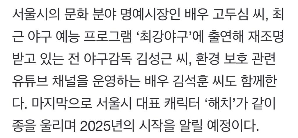 '새해를 여는 문' 보신각 종 울릴 시민대표 11인 선정 | 인스티즈