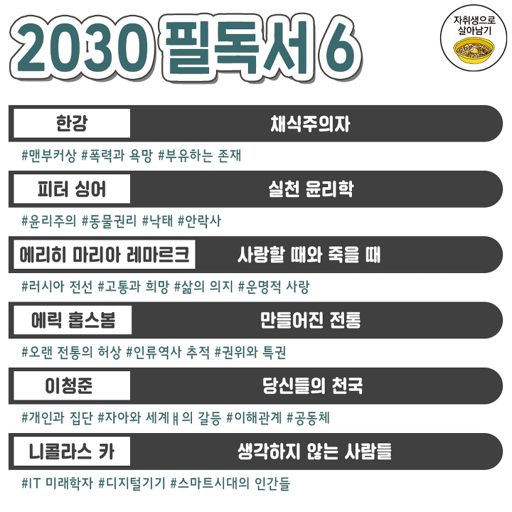 2030 필독 도서 모음 | 인스티즈