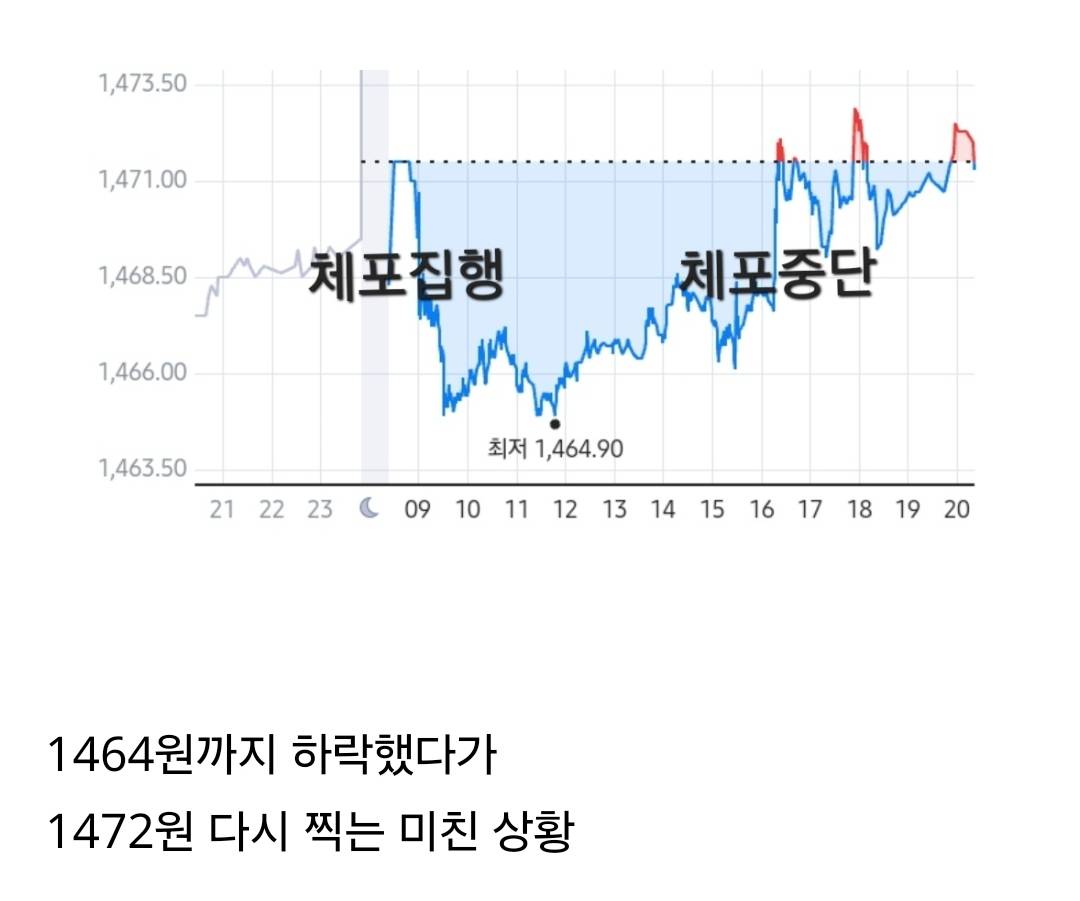 대한민국의 리스크는 윤석열임을 제대로 보여준 오늘자 환율 그래프.jpg | 인스티즈