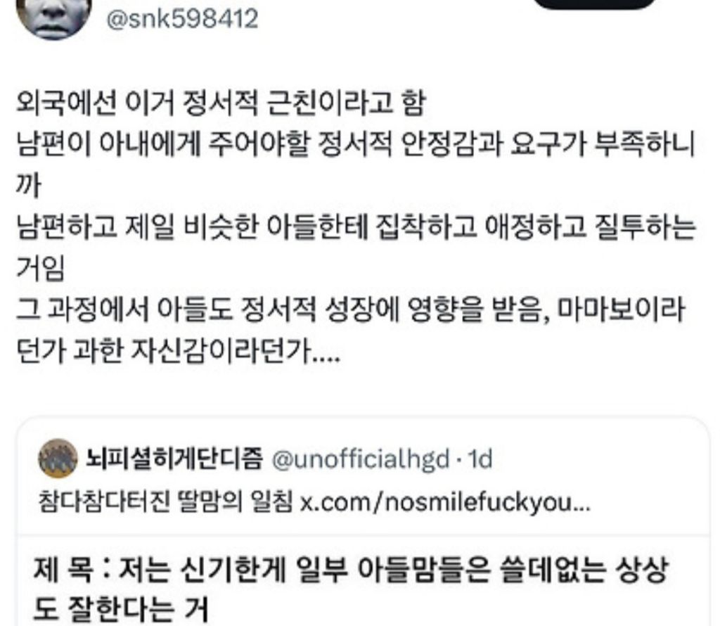 딸은 "내가 낳은 남편 여친", 아들은"내가 낳은 연하남"이라는 기혼들 | 인스티즈