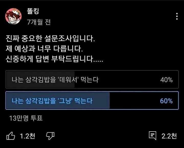 생각보다 충격적인 설문결과 | 인스티즈