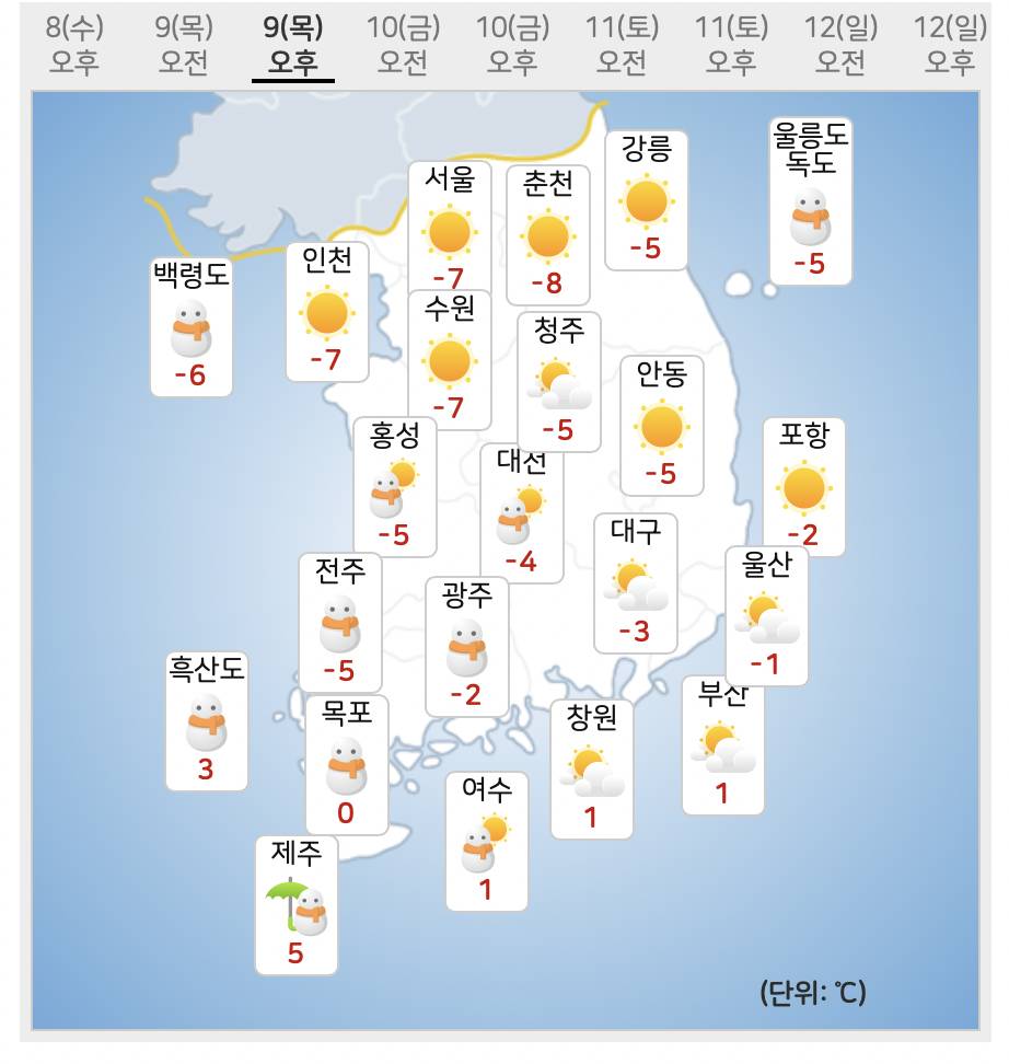 내일 오후 날씨 예보 | 인스티즈