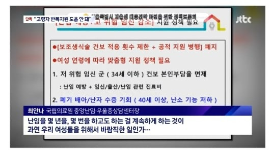 시험관 '나이 제한'? 국립의료원 난임센터장 발언 논란이라는디 너무 맞말 그잡채 | 인스티즈