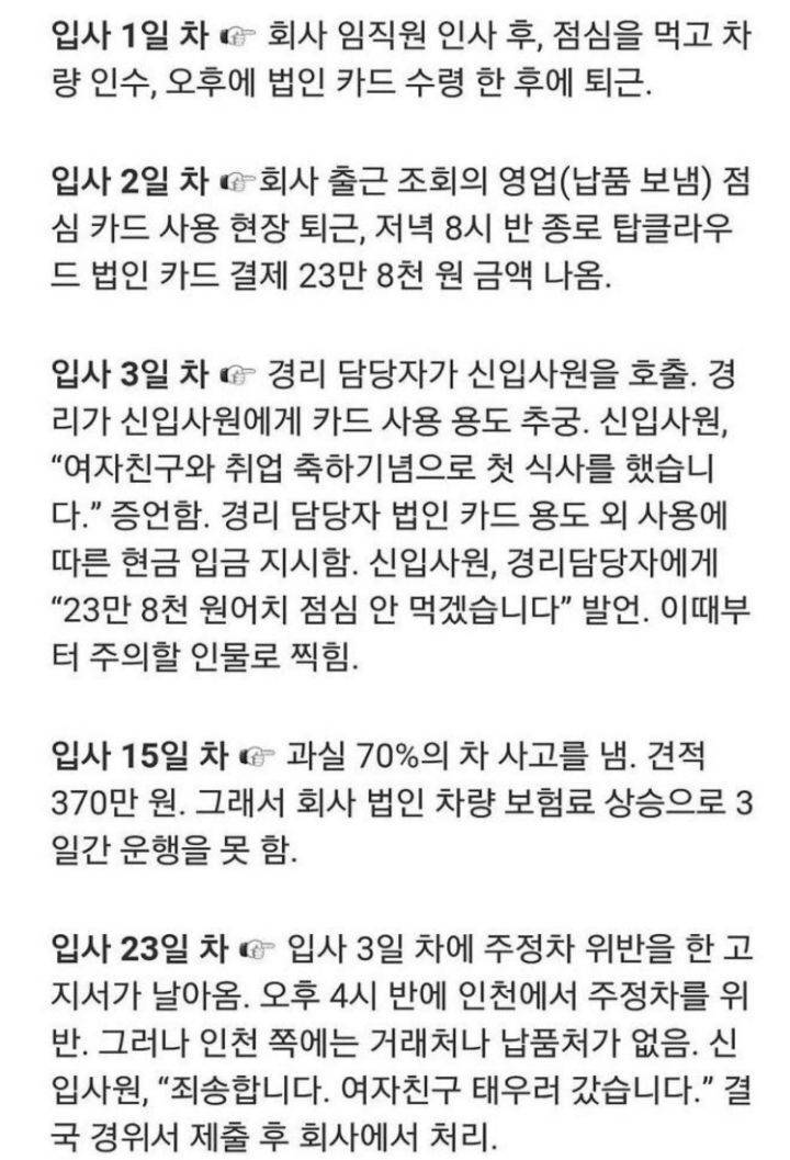 입사 55일만에 해고 당한 신입사원 | 인스티즈