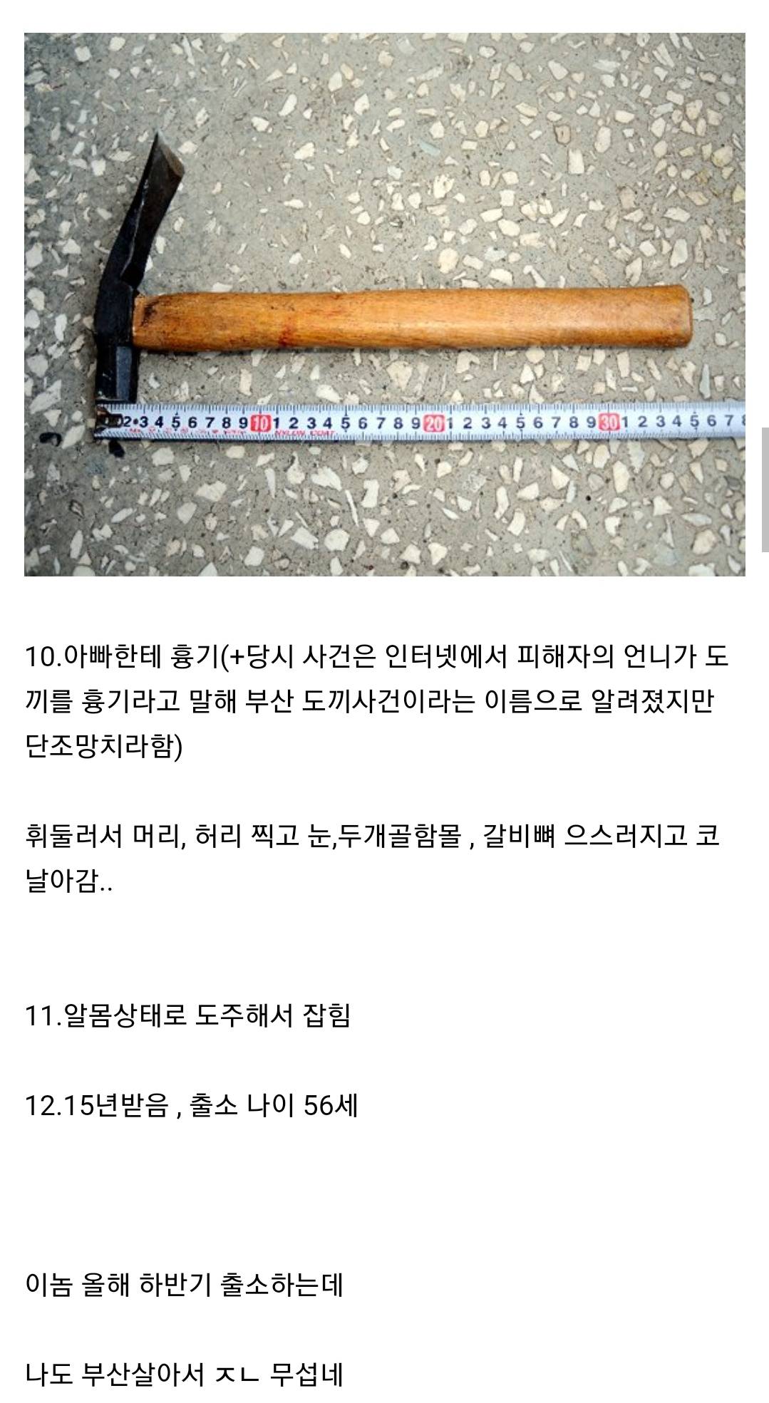 올해 출소예정인 부산 악마 | 인스티즈