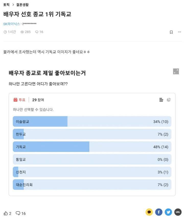 배우자 선호 종교 1위 했다는 기독교.jpg | 인스티즈