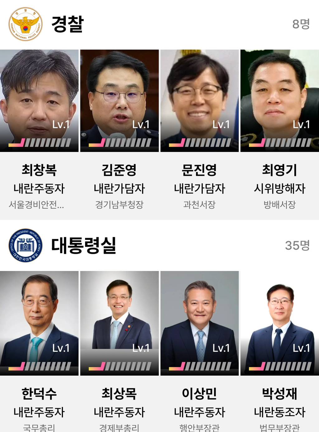 내란범죄혐의자명단(new) | 인스티즈